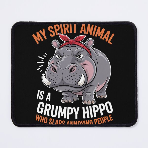 Item preview, Cute Grumpy Hippo Humor Sarcastic 4  designed and sold by Belkisallen.