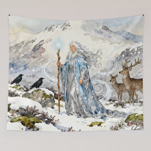 Item preview, Goddess Cailleach – The Ancient Mother of Winter and Transformation designed and sold by SoniaSarkali.