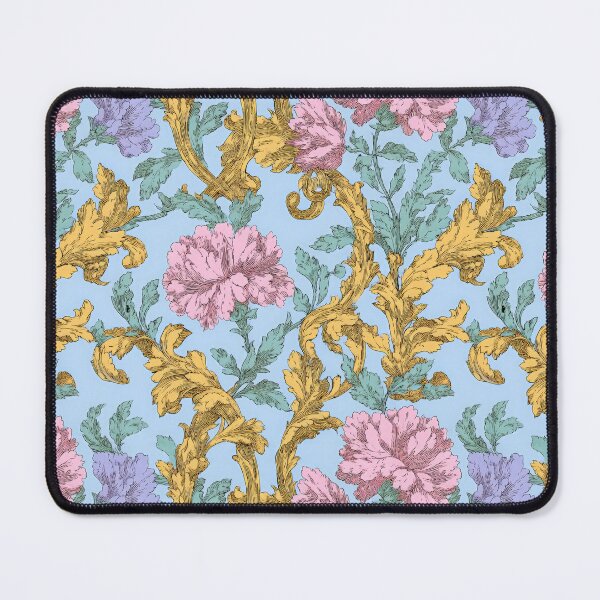 Item preview, Vintage Rococo Floral and Gold Acanthus Pattern designed and sold by Atlas Kai.
