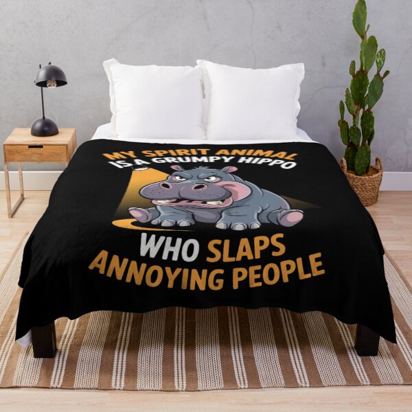 Item preview, Cute Grumpy Hippo Humor Sarcastic 5  designed and sold by Belkisallen.