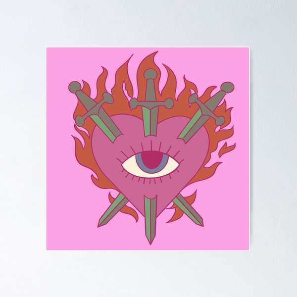 Item preview, Pink 3 of swords  designed and sold by Arii2021.