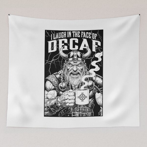 Item preview, Funny Viking Coffee Lover Laugh At Decaf Norse Caffeine designed and sold by GrandeDuc.