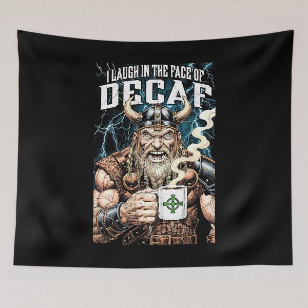 Item preview, Funny Viking Coffee Lover Laugh At Decaf Norse Caffeine designed and sold by GrandeDuc.