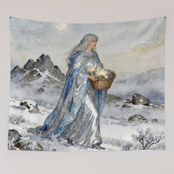 Item preview, Goddess Cailleach – The Ancient Mother of Winter and Transformation designed and sold by SoniaSarkali.
