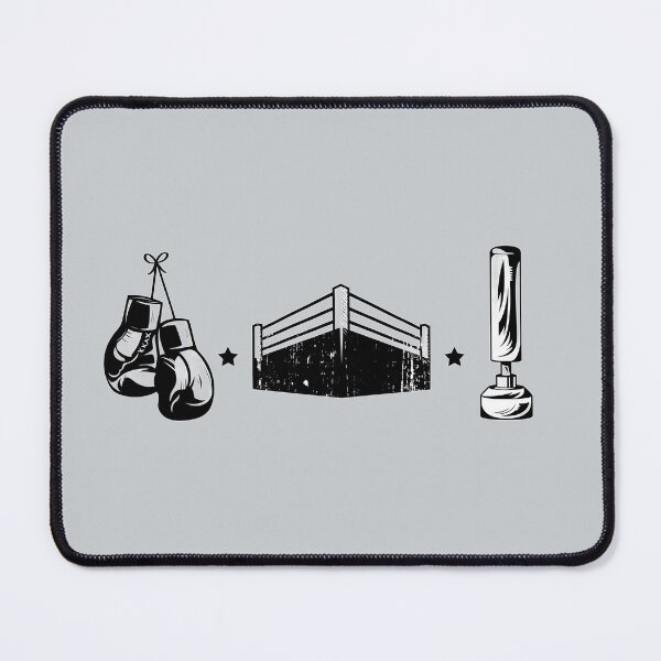 Item preview, Boxing Icons Sticker - Gloves, Ring, Punching Bag - Minimal Fight Triptych designed and sold by MicroRoleClub.