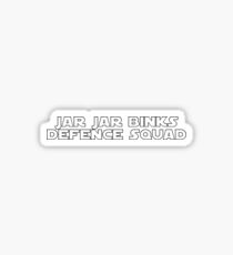 Darth Jar Jar Fan (black, outline) Sticker