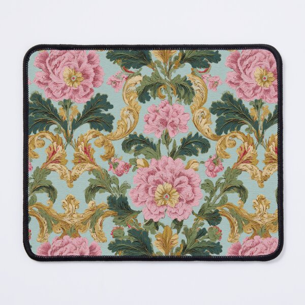 Item preview, Vintage Rococo Floral and Gold Acanthus Pattern designed and sold by Atlas Kai.