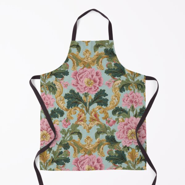 Item preview, Vintage Rococo Floral and Gold Acanthus Pattern designed and sold by Atlas Kai.