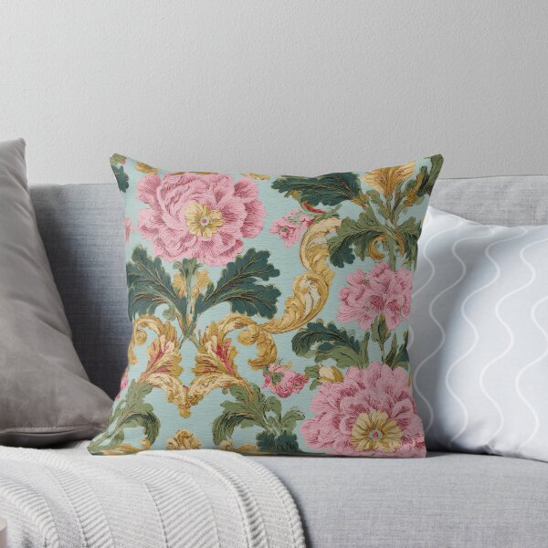 Item preview, Vintage Rococo Floral and Gold Acanthus Pattern designed and sold by Atlas Kai.