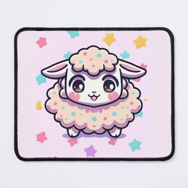 Item preview, funny sheep, stuffed animal for a child, sheep toy, pastel colors, picture with an animal and stars, children's graphics designed and sold by gulka8.
