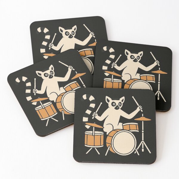 Item preview, Cute drummer lemur  designed and sold by Dogandesighn.