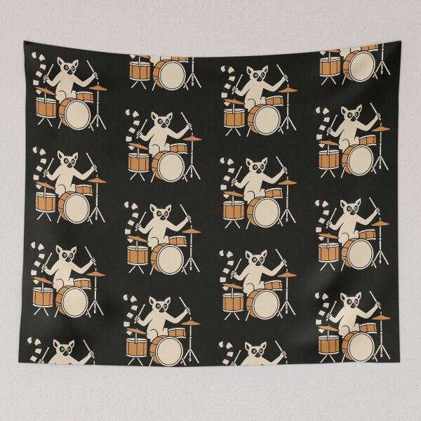 Item preview, Cute drummer lemur  designed and sold by Dogandesighn.