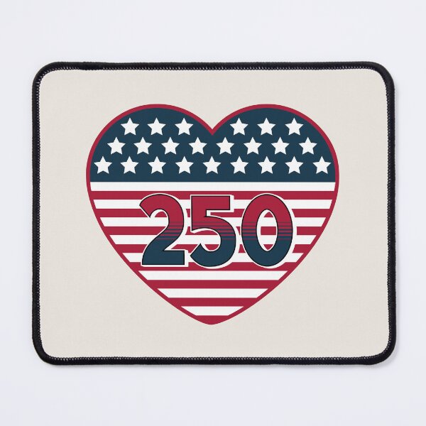 Item preview, America 250, heart shape designed and sold by FatBirdie.