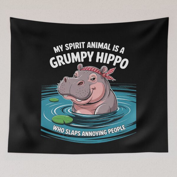 Item preview,  Cute Grumpy Hippo Humor Sarcastic5  designed and sold by Belkisallen.