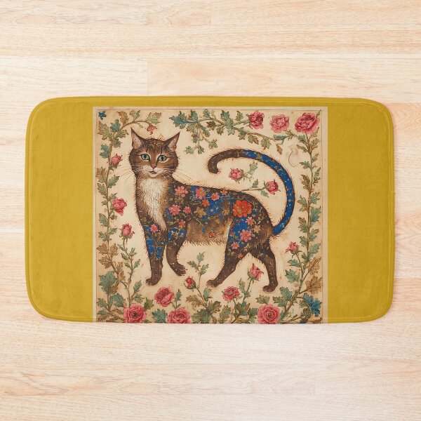 Item preview, A medieval cat among fantastical roses. designed and sold by Natalia-Vlad.