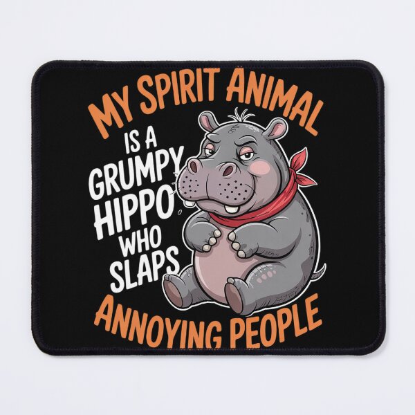 Item preview, Grumpy Hippo who slaps annoying people designed and sold by Belkisallen.