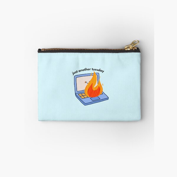 Item preview, Just Another Tuesday – Laptop on Fire Funny Relatable Design designed and sold by coolcreativeco.
