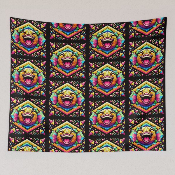 Item preview, Cute geometric happy fish  designed and sold by Dogandesighn.