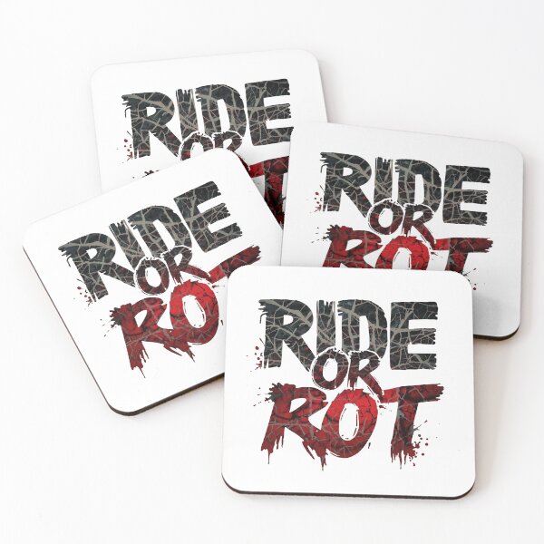 Item preview, Biker Skull Ride or Rot - Gothic Motorcycle Rebel Typography designed and sold by MotoRebel.