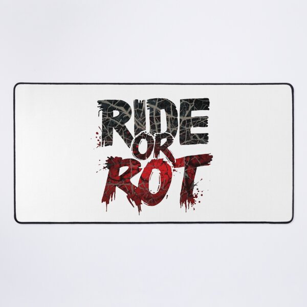Item preview, Biker Skull Ride or Rot - Gothic Motorcycle Rebel Typography designed and sold by MotoRebel.
