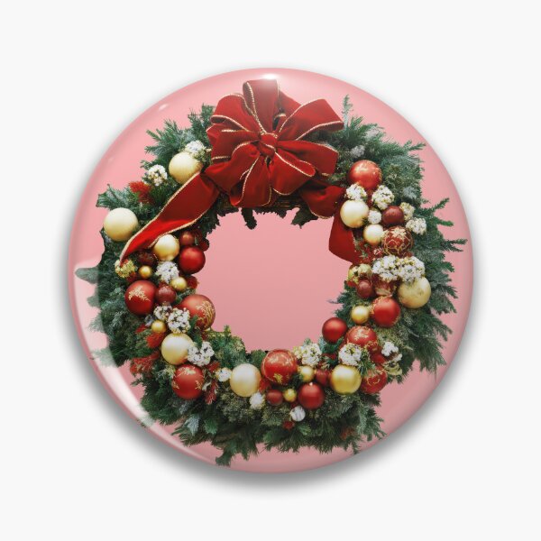 Artikelvorschau, Eleganter Weihnachtskranz – Rote Schleife & Weihnachtsschmuck entworfen und verkauft von christmas-xmas.