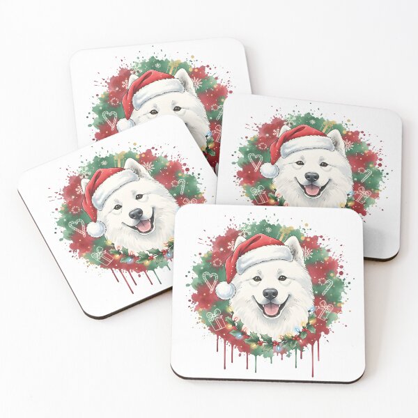 Item preview, Samoyed | Christmas Colorful Watercolor Design #1 designed and sold by MatsurexDesigns.