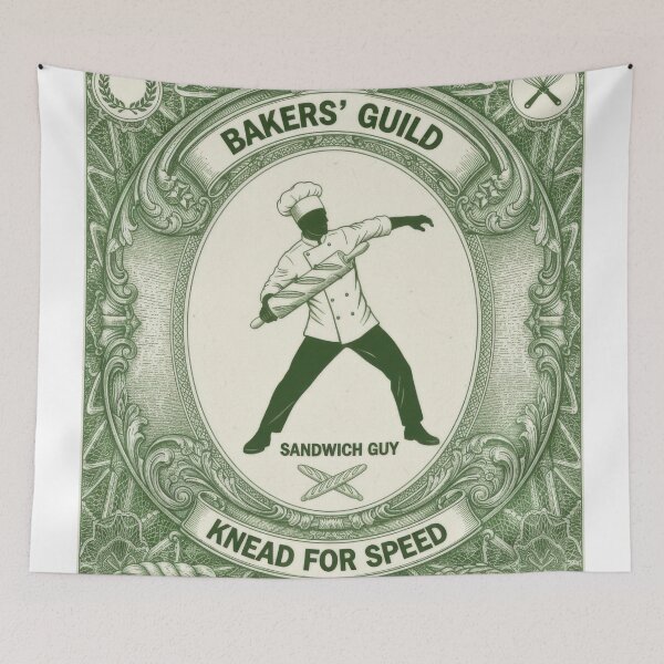 Item preview, Knead for Speed - Baguette Thrower Currency Design designed and sold by zoughlal.