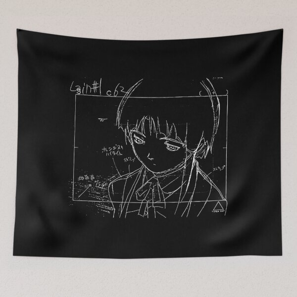 Item preview, Lain Iwakura Sketch 001 - White On Black  designed and sold by Anabellaittman.