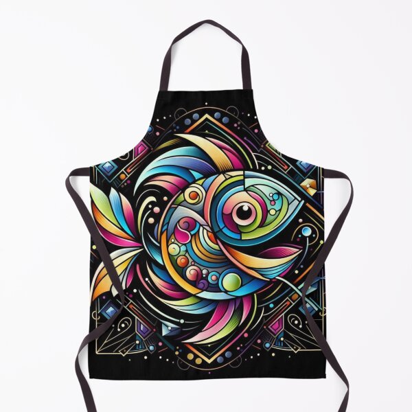 Item preview, Colorful geometric decorative fish  designed and sold by Dogandesighn.