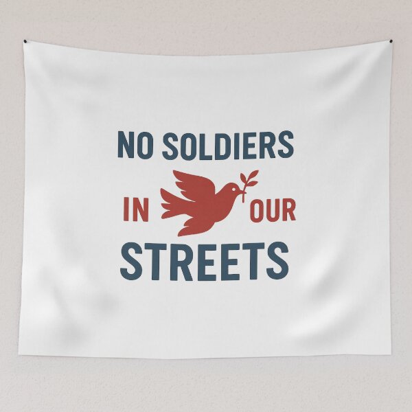 Item preview, No Soldiers in Our Streets – Peaceful Resistance  designed and sold by The Junto Shop.