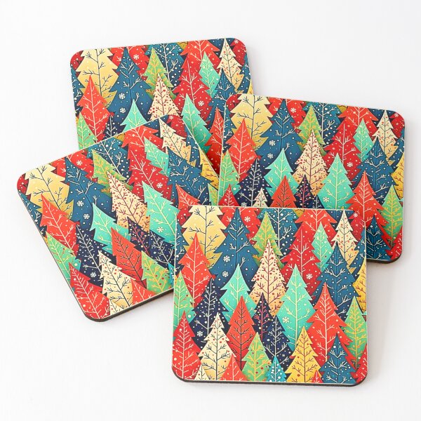 Item preview, Vibrant Christmas Tree Pattern Art designed and sold by Health And Fitness Posts e-Store.