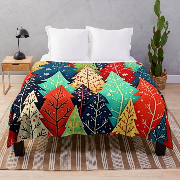 Item preview, Vibrant Christmas Tree Pattern Art designed and sold by Health And Fitness Posts e-Store.