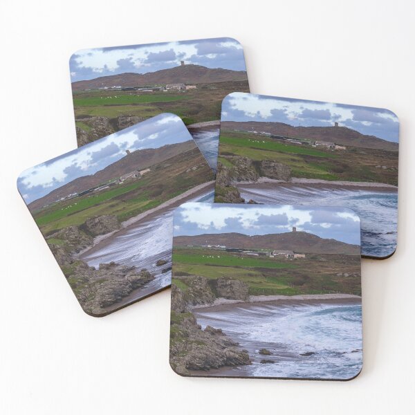 Item preview, Portmór (Kitters Beach) Aerial View Toward Malin Head, Donegal Ireland designed and sold by Martindoran.