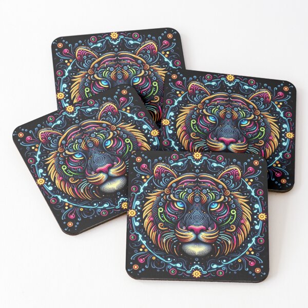 Item preview, Neon colors with tiger  designed and sold by Dogandesighn.