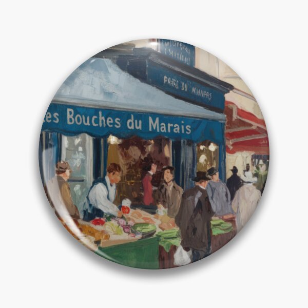 Item preview, Les Bouches du Marais | Paris Market Impressionist Painting designed and sold by CARRAANN.