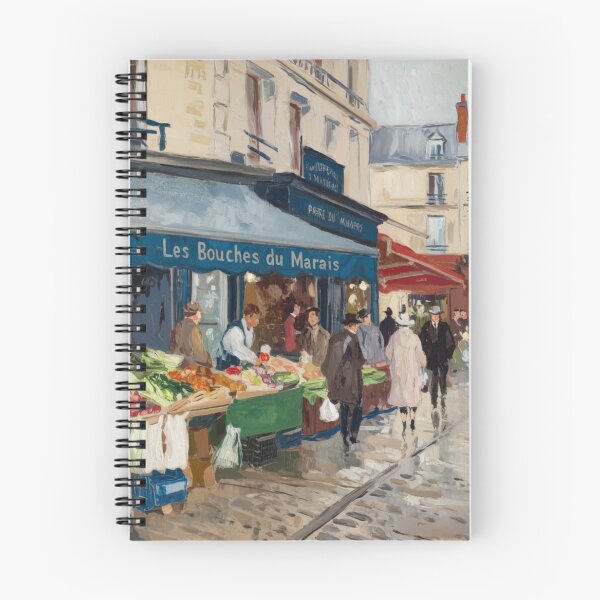 Item preview, Les Bouches du Marais | Paris Market Impressionist Painting designed and sold by CARRAANN.
