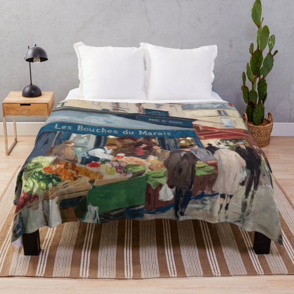 Item preview, Les Bouches du Marais | Paris Market Impressionist Painting designed and sold by CARRAANN.