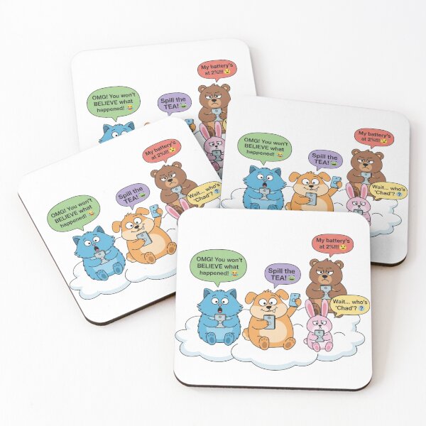 Item preview, Spill the Tea Squad | Funny Animal Chat Meme designed and sold by Brainy Bites19.