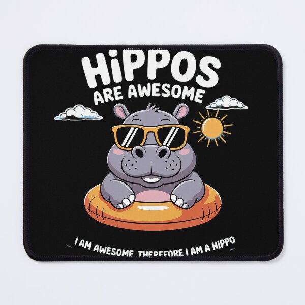 Item preview, Hippo Hippopotamus Hippos Are Awesome designed and sold by Belkisallen.