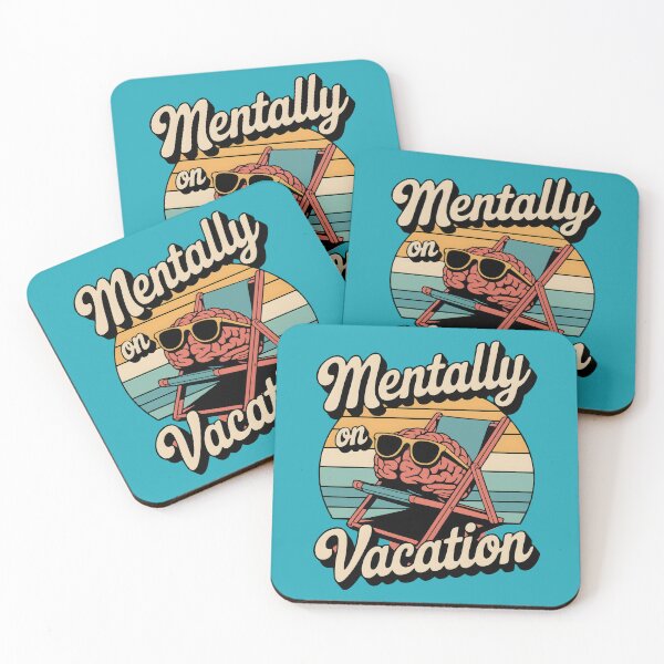 Item preview, Mentally on Vacation Retro Aesthetic Funny Brain Design designed and sold by MARK-ZONE.