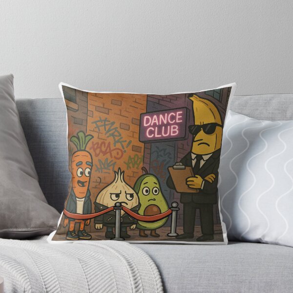 Item preview, Club Bouncer Banana - Funny Dancing Veggies Illustration  designed and sold by Made by MØD.