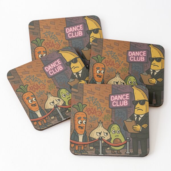 Item preview, Club Bouncer Banana - Funny Dancing Veggies Illustration  designed and sold by Made by MØD.
