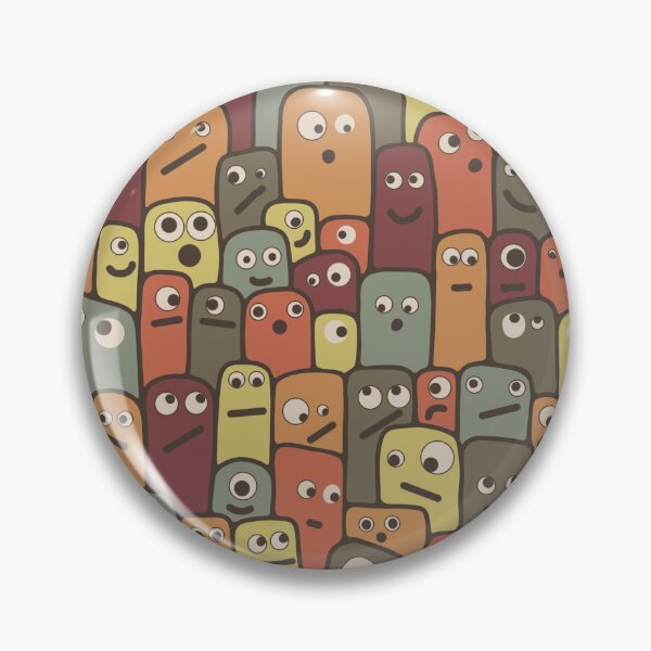 Item preview, Little Limbless Monsters With Big Eyeballs in Boho Colors designed and sold by Unhinged Heather.