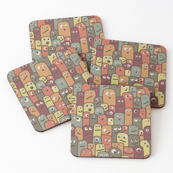 Item preview, Little Limbless Monsters With Big Eyeballs in Boho Colors designed and sold by Unhinged Heather.