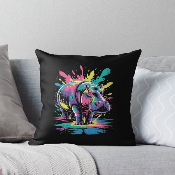 Item preview, Hippo Men Woman Colorful Watercolor Hippo  designed and sold by Belkisallen.