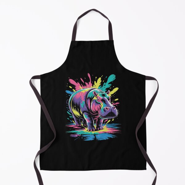 Aperçu de l'œuvre Hippo Homme Femme Hippo coloré Aquarelle Hippo créée et vendue par Belkisallen.