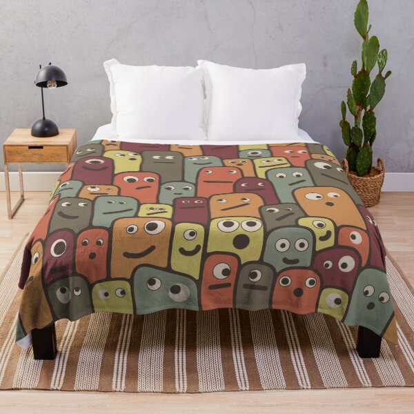 Item preview, Little Limbless Monsters With Big Eyeballs in Boho Colors designed and sold by Unhinged Heather.