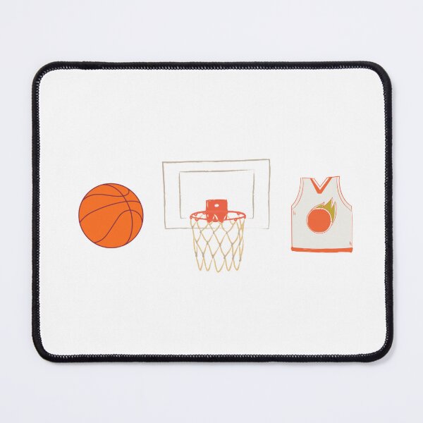 Item preview, Basketball Icons Sticker – Ball, Hoop, Jersey – Minimal Hoops Triptych designed and sold by MicroRoleClub.