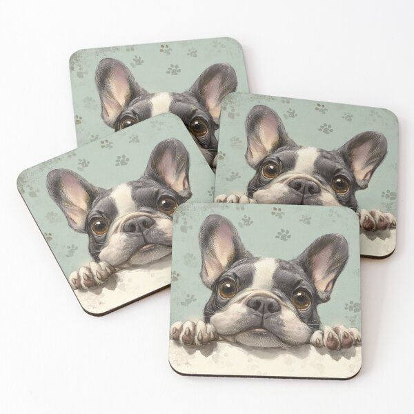 Item preview, French Bulldog Peeking over Wall 02 designed and sold by Elisabeth Lucas.