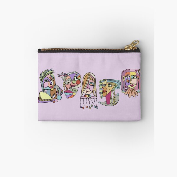 Item preview, Happy Cubist Style People In Muted Rainbow Colors designed and sold by Unhinged Heather.